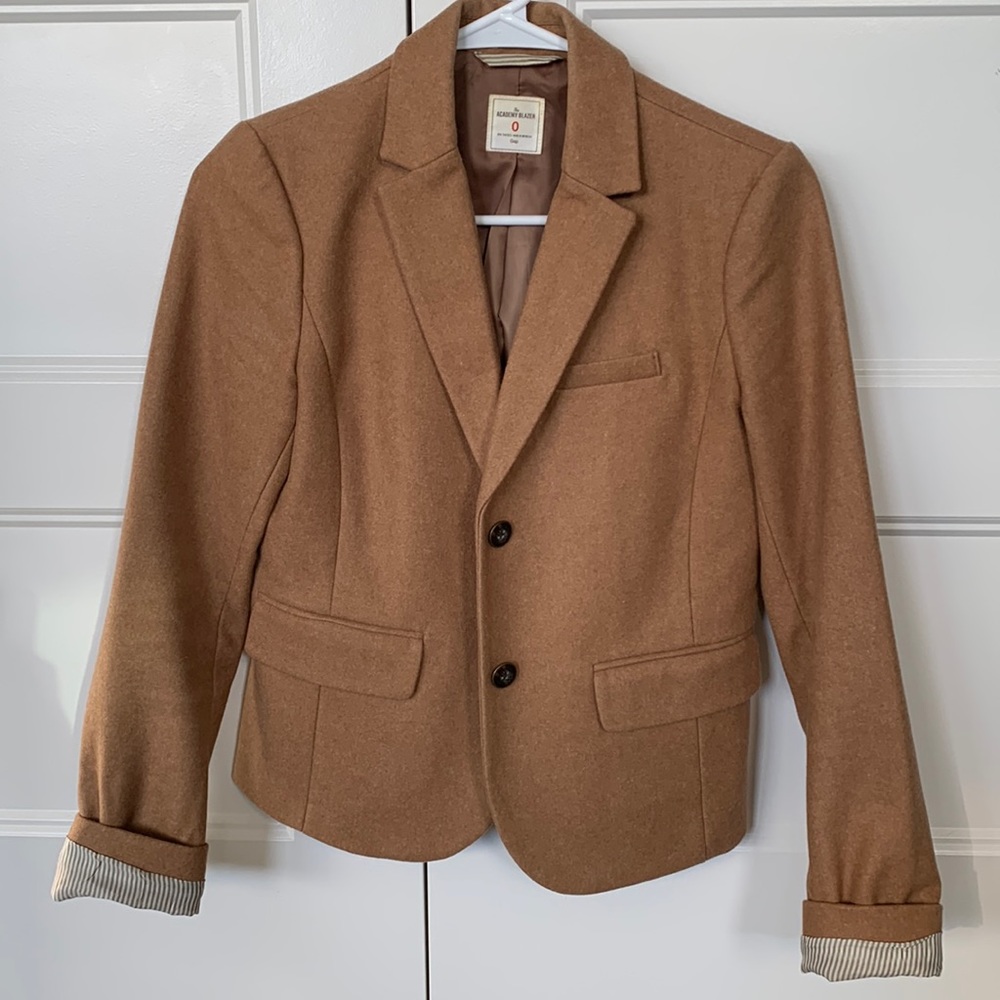 Gap Academy blazer size 0- wool / dark khaki
